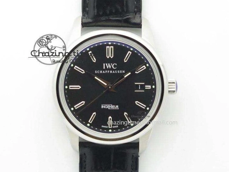 MIROTIME 0503 Pilot Chrono SS AZF 1:1 Best Edition Black Dial Orange Markers on Brown Leather Strap A EasyCare 7065